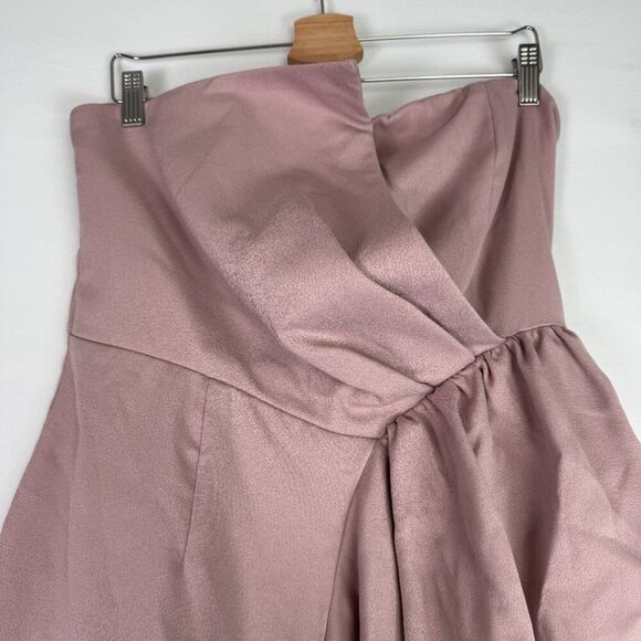 Elliatt Reception Strapless Ruffle Midi Dress Purple Pink XL - Picture 5 of 11